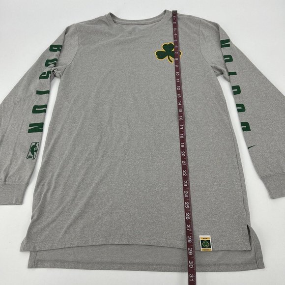 Nike Boston Celtics Shirt Men's S Gray The Nike Tee Long Sleeve Crew Neck NBA - Picture 8 of 11
